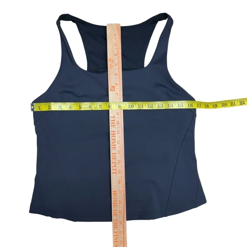 Lululemon InStill Tank Top Black Racerback Shelf Bra Square Neck Nulu Size 12
